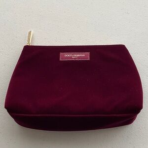Dolce & Gabbana Deep Red Velvet Cosmetic Bag